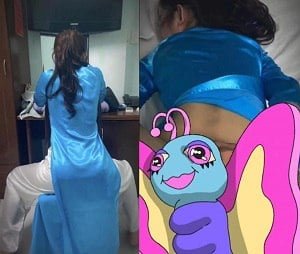 ครูชาวออสเตรียสีน้ำเงินแสดงภาพร้อนโดยไม่มีปก