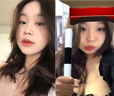นักเรียนหญิงหญิงชอบเอนหลัง